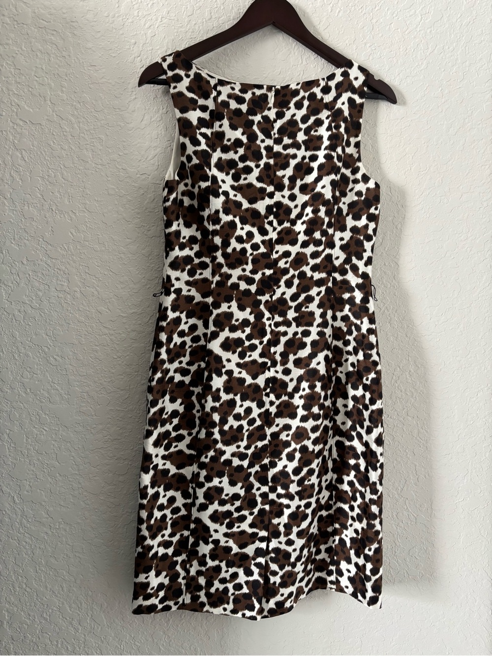 Ann Taylor Brown and White Leopard Midi Dress